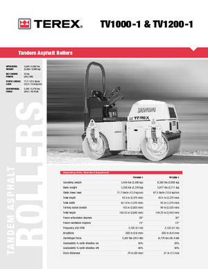 Тандемни вибрационни валяци Terex TV 1200-1