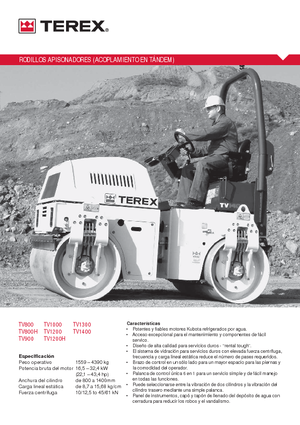 Тандемни вибрационни валяци Terex TV 900