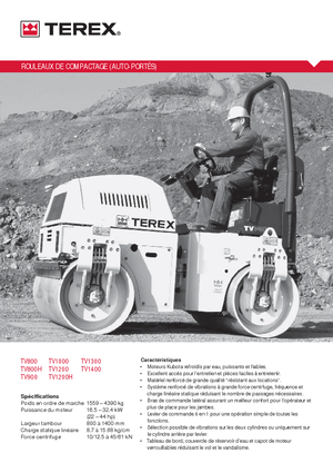 Тандемни вибрационни валяци Terex TV 900