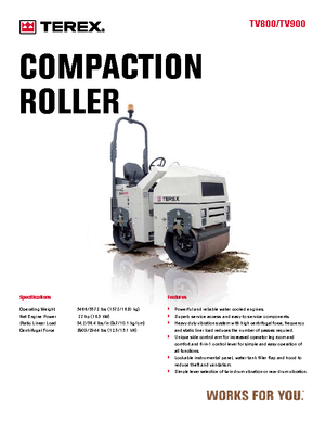 Тандемни вибрационни валяци Terex TV 900