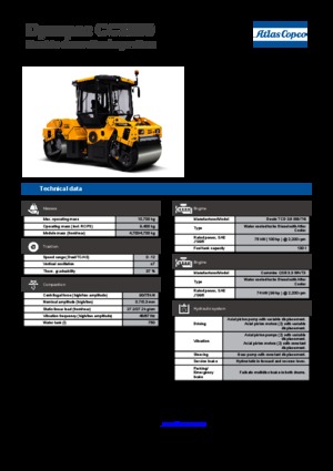 Тандемни вибрационни валяци Dynapac CC 3800