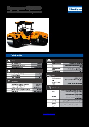 Тандемни вибрационни валяци Dynapac CC 6200