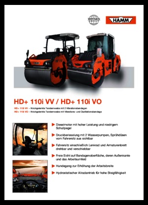 Тандемни вибрационни валяци Hamm HD+ 110i VO