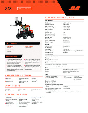 Телескопични манипулатори на материали JLG 313