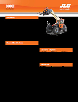 Телескопични манипулатори на материали JLG 8010H