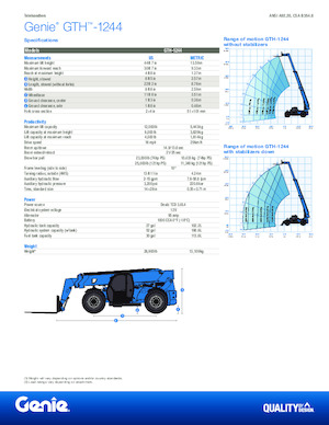 Телескопични манипулатори на материали Genie GTH-1244