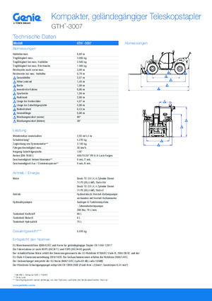 Телескопични манипулатори на материали Genie GTH-3007