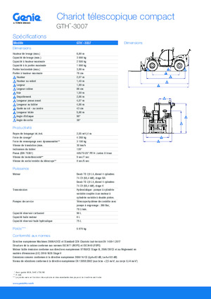 Телескопични манипулатори на материали Genie GTH-3007