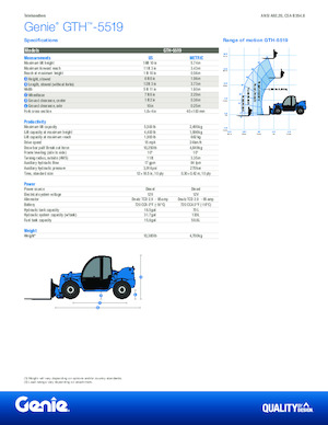 Телескопични манипулатори на материали Genie GTH-5519 