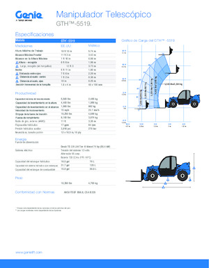 Телескопични манипулатори на материали Genie GTH-5519 