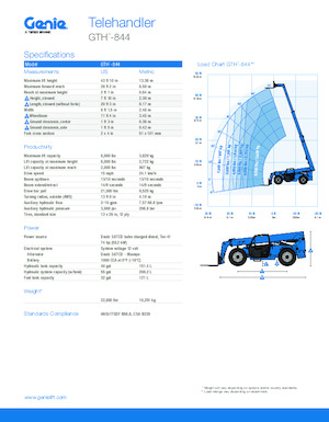 Телескопични манипулатори на материали Genie GTH-844 