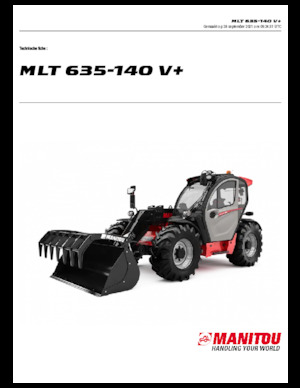 Телескопични манипулатори на материали Manitou MLT 635-140 V+