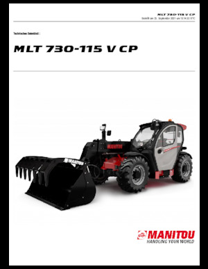 Телескопични манипулатори на материали Manitou MLT 730-115 V CP