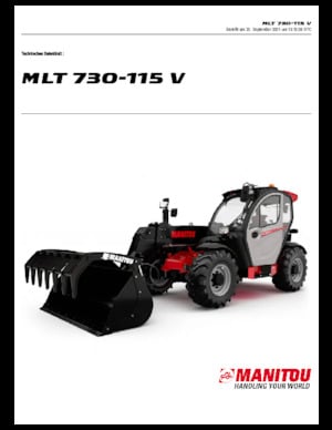 Телескопични манипулатори на материали Manitou MLT 730-115 V