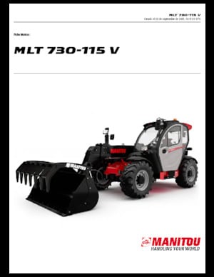 Телескопични манипулатори на материали Manitou MLT 730-115 V