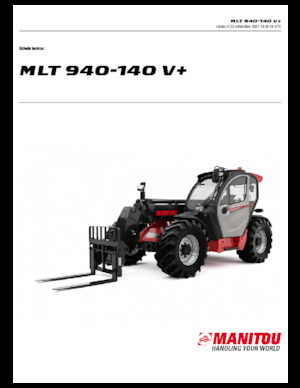 Телескопични манипулатори на материали Manitou MLT 940-140 V+