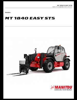 Телескопични манипулатори на материали Manitou MT 1840 Standard EASY
