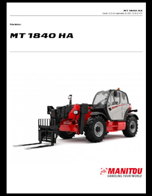 Телескопични манипулатори на материали Manitou MT 1840 HA