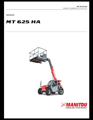 Телескопични манипулатори на материали Manitou MT 625 HA