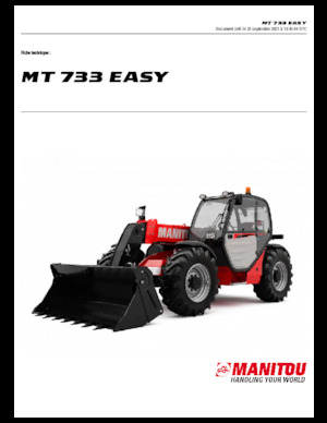 Телескопични манипулатори на материали Manitou MT 733 EASY Standard (STV)