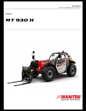 Телескопични манипулатори на материали Manitou MT 930 H 75 K Standard