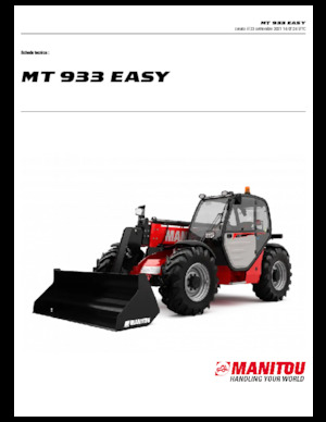 Телескопични манипулатори на материали Manitou MT 933 EASY Standard