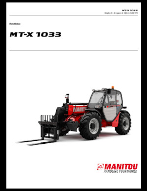 Телескопични манипулатори на материали Manitou MT-X 1033
