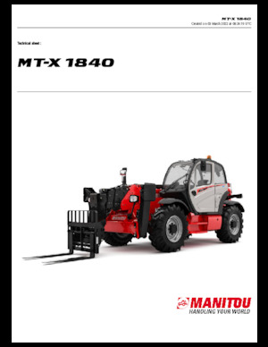 Телескопични манипулатори на материали Manitou MT-X 1840