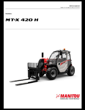 Телескопични манипулатори на материали Manitou MT-X 420 H