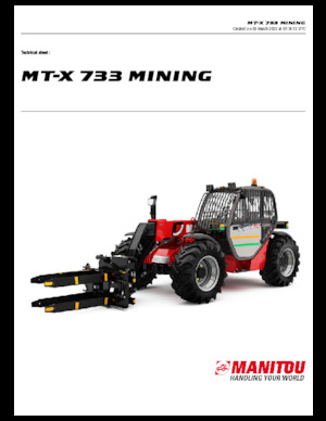 Телескопични манипулатори на материали Manitou MT-X 733 Mining