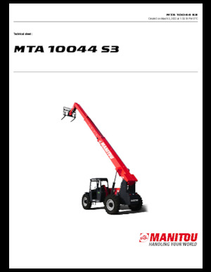 Телескопични манипулатори на материали Manitou MTA 10044 S3