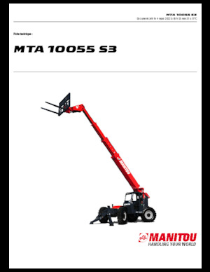 Телескопични манипулатори на материали Manitou MTA 10055 S3