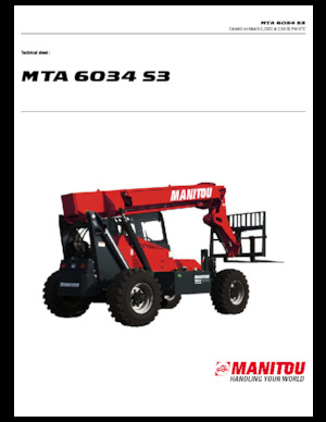 Телескопични манипулатори на материали Manitou MTA 6034 S3
