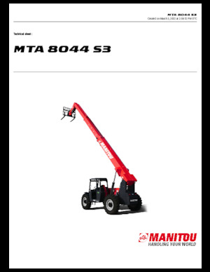 Телескопични манипулатори на материали Manitou MTA 8044 S3