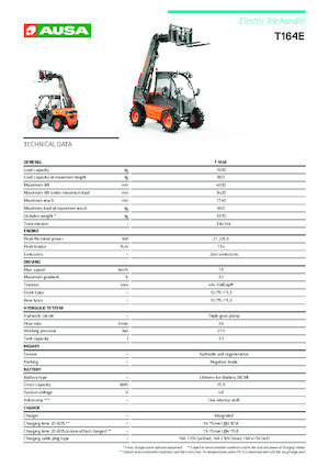 Телескопични манипулатори на материали Ausa T 164 E X4