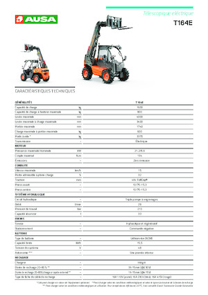 Телескопични манипулатори на материали Ausa T 164 E X4