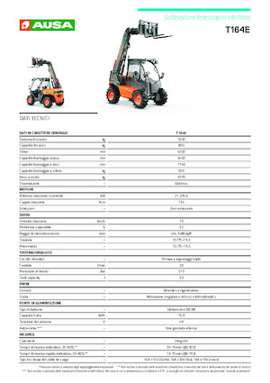 Телескопични манипулатори на материали Ausa T 164 E X4