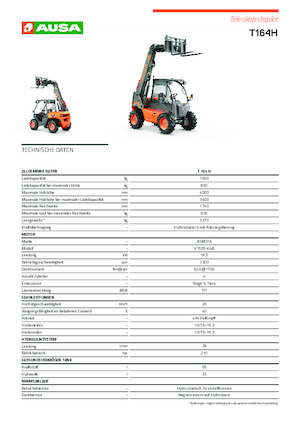 Телескопични манипулатори на материали Ausa T 164 E X4