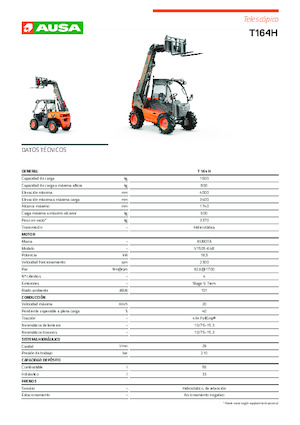 Телескопични манипулатори на материали Ausa T 164 H X4