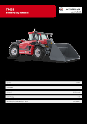 Телескопични манипулатори на материали Weidemann T7035 