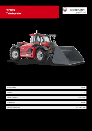 Телескопични манипулатори на материали Weidemann T7035 