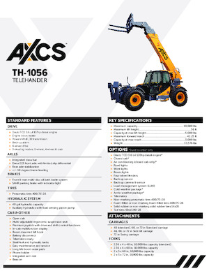 Телескопични манипулатори на материали AXCS TH-1056