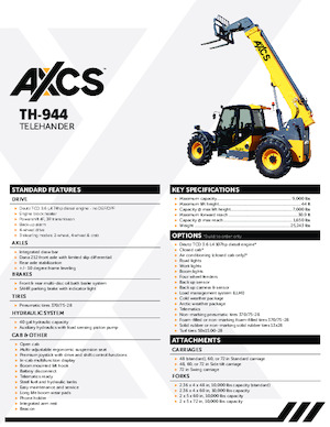 Телескопични манипулатори на материали AXCS TH-944