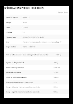 Телескопични манипулатори на материали Caterpillar TH417D