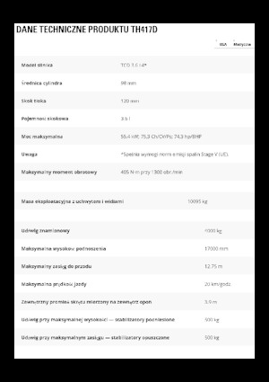 Телескопични манипулатори на материали Caterpillar TH417D