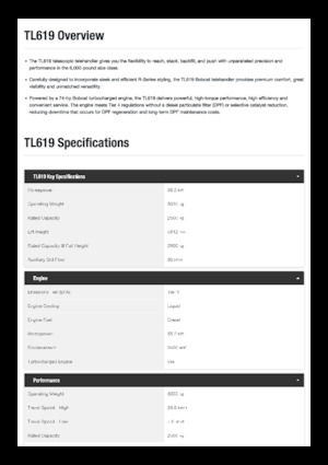 Телескопични манипулатори на материали Bobcat TL619