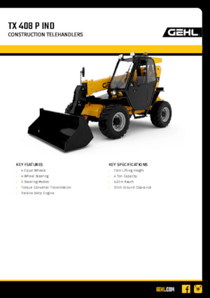 Телескопични манипулатори на материали Gehl TX 408 P IND