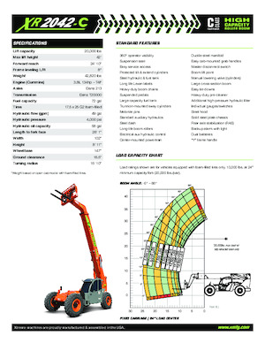 Телескопични манипулатори на материали Xtreme XR2042-C