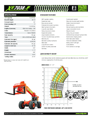 Телескопични манипулатори на материали Xtreme XR7038-F