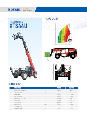 Телескопични манипулатори на материали XCMG XT844U
